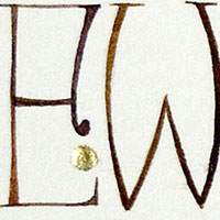 All Shall Be Well calligraphy detail